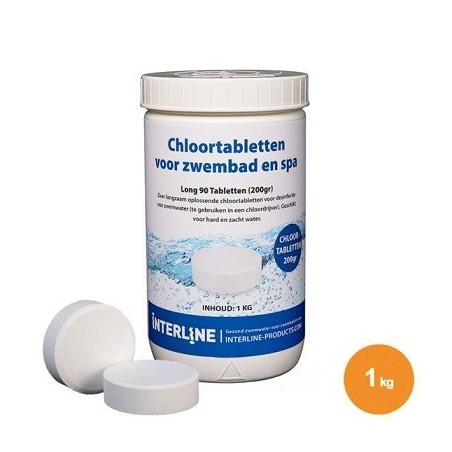 Interline Chloortabletten - Long 90 200 gram/1kg