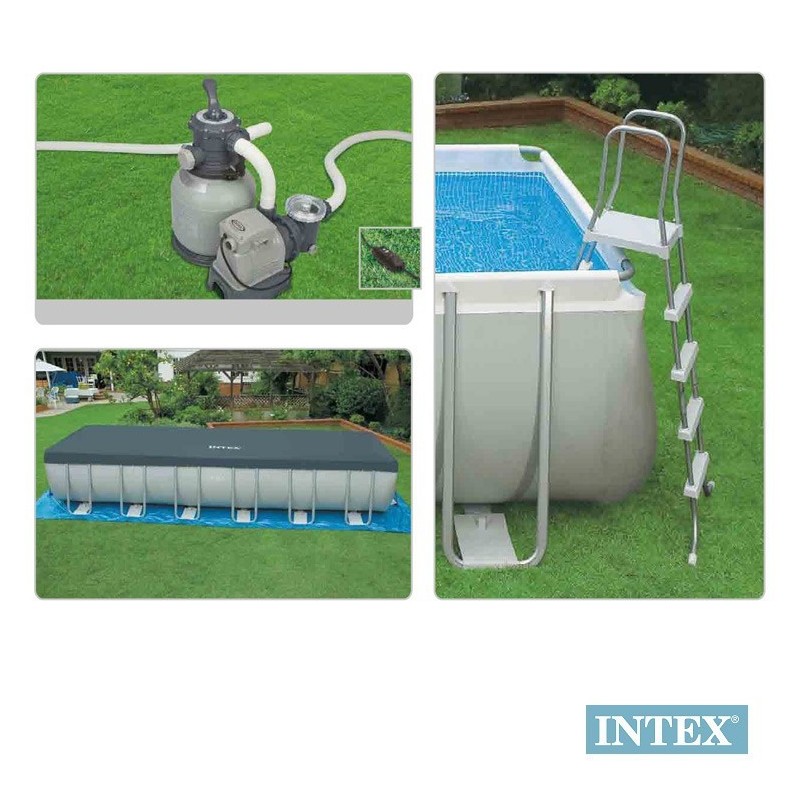 Intex Ultra Frame Pool 975 x 488 x 132 cm﻿ rectangle met zandfilter 