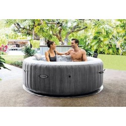 4 pers Jacuzzi Intex Pure Spa Bubble Graywood