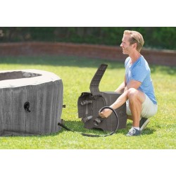 4 pers Jacuzzi Intex Pure Spa Bubble Graywood